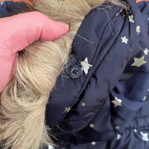 Navy puffer with silver metallic stars - Picture 5 of 7